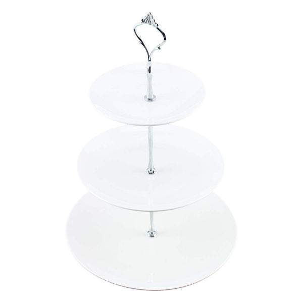 Homend 3 Tier Round Serving Tray Platters, Appetizer or Dessert Cupcakes And Cake Stand Great for Weddings, Tea Party, Holiday Dinners, or Birthday Parties