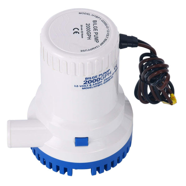 DasMarine 2000 GPH 12v Boat Marine Plumbing Electric Bilge Pump