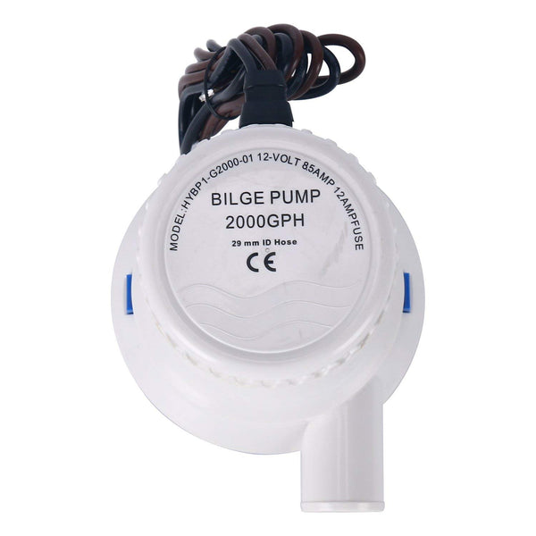 DasMarine 2000 GPH 12v Boat Marine Plumbing Electric Bilge Pump