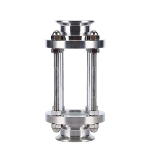 Homend 1.5" Sanitary Sight Glass In-Line Sight Glass with Clamp End, Flow Sanitary Straight Sight Glass Tri-clamp Stainless Steel SS316 (1.5" OD:50.5MM; ID:38.1MM)