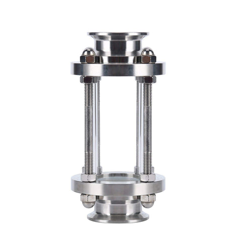 Homend 1.5" Sanitary Sight Glass In-Line Sight Glass with Clamp End, Flow Sanitary Straight Sight Glass Tri-clamp Stainless Steel SS316 (1.5" OD:50.5MM; ID:38.1MM)
