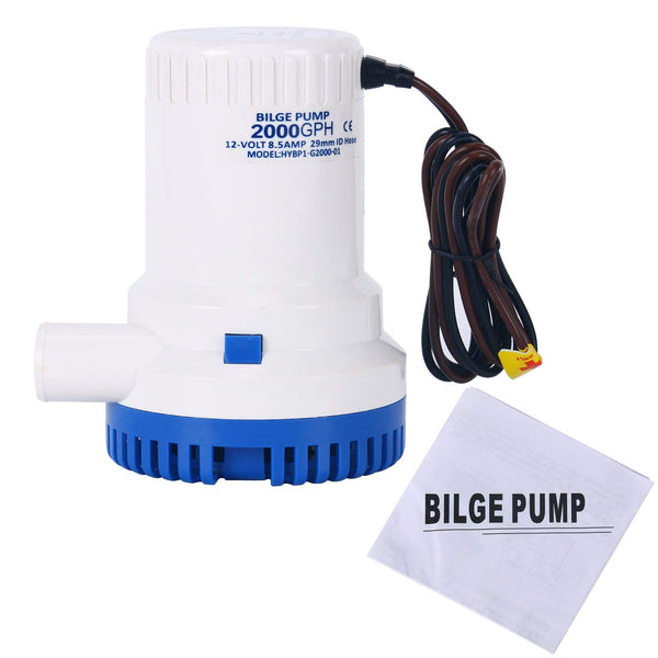 DasMarine 2000 GPH 12v Boat Marine Plumbing Electric Bilge Pump