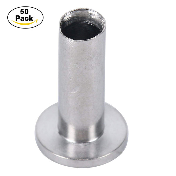 DasMarine 50PCS Stainless Steel Protector Sleeves for 1/8" Cable Railing, T316 Marine Grade