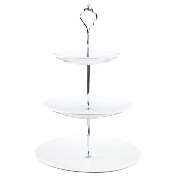 Homend 3 Tier Round Serving Tray Platters, Appetizer or Dessert Cupcakes And Cake Stand Great for Weddings, Tea Party, Holiday Dinners, or Birthday Parties