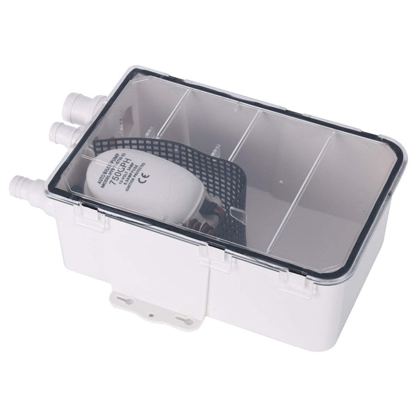 DasMarine12V 750GPH Multi Port Marine Boat Shower Sump Pump Drain Kit System