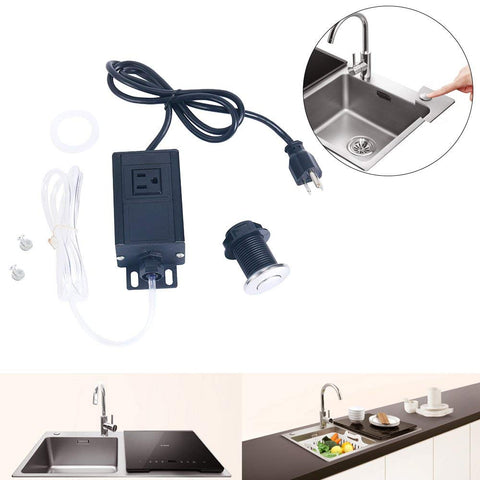 Homend Sink Top Air Switch Kit, Garbage Disposal Air Switch Sink Top Button Single Outlet Single Control for Dishwasher