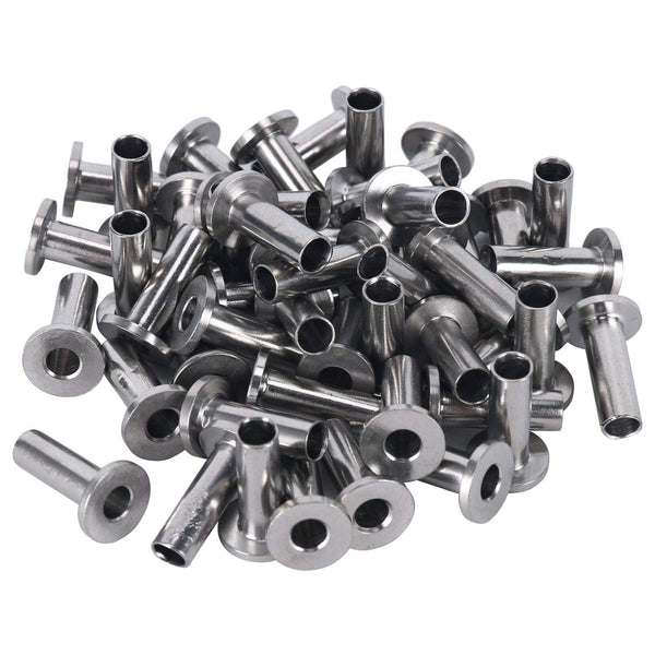 DasMarine 50PCS Stainless Steel Protector Sleeves for 1/8" Cable Railing, T316 Marine Grade