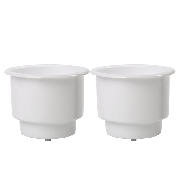 4Pcs White Plastic Cup Drink Can Holder with Drain
