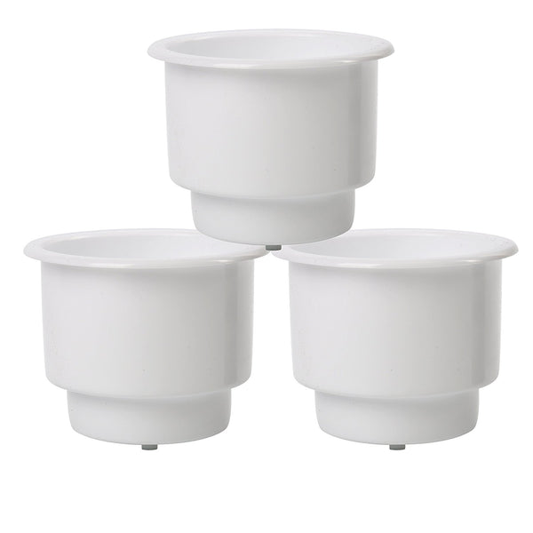 (Set of 5) Amarine-made Recessed Drop in Plastic Cup Drink Can Holder with Drain for Boat Car Marine Rv