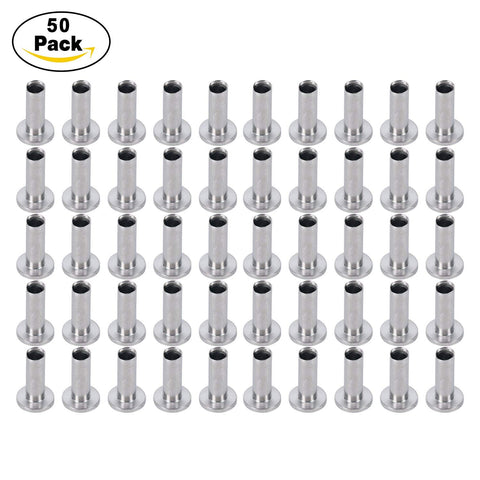 DasMarine 50PCS Stainless Steel Protector Sleeves for 1/8" Cable Railing, T316 Marine Grade