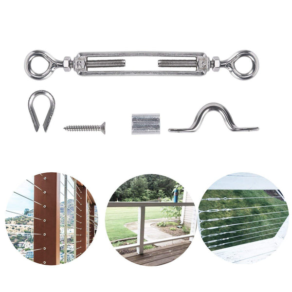 Fit 1/8" Stainless Steel Wire Rope Cable for Wood Posts