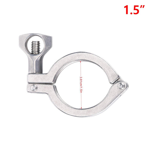 Homend Single Pin Heavy Duty Tri Clamp with Wing Nut for Ferrule TC 1.5'' Stainless Steel 304