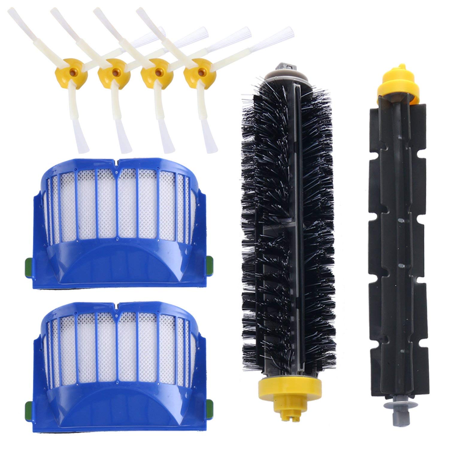 Homend Accessory for iRobot Roomba 600 610 620 630 645 650 655 660 680 500 Series Model 595 Replacement Kit Replenishment iRobot Parts Set Filter Side Brush Bristle Brush Flexible Beater Brush