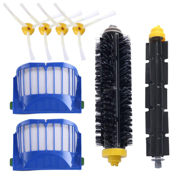 Homend Accessory for iRobot Roomba 600 610 620 630 645 650 655 660 680 500 Series Model 595 Replacement Kit Replenishment iRobot Parts Set Filter Side Brush Bristle Brush Flexible Beater Brush