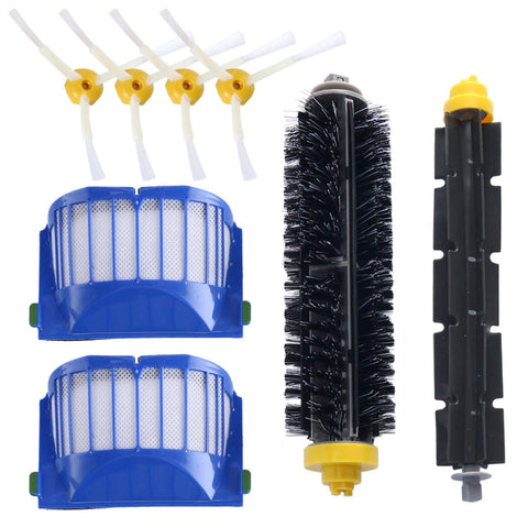 Homend Accessory for iRobot Roomba 600 610 620 630 645 650 655 660 680 500 Series Model 595 Replacement Kit Replenishment iRobot Parts Set Filter Side Brush Bristle Brush Flexible Beater Brush