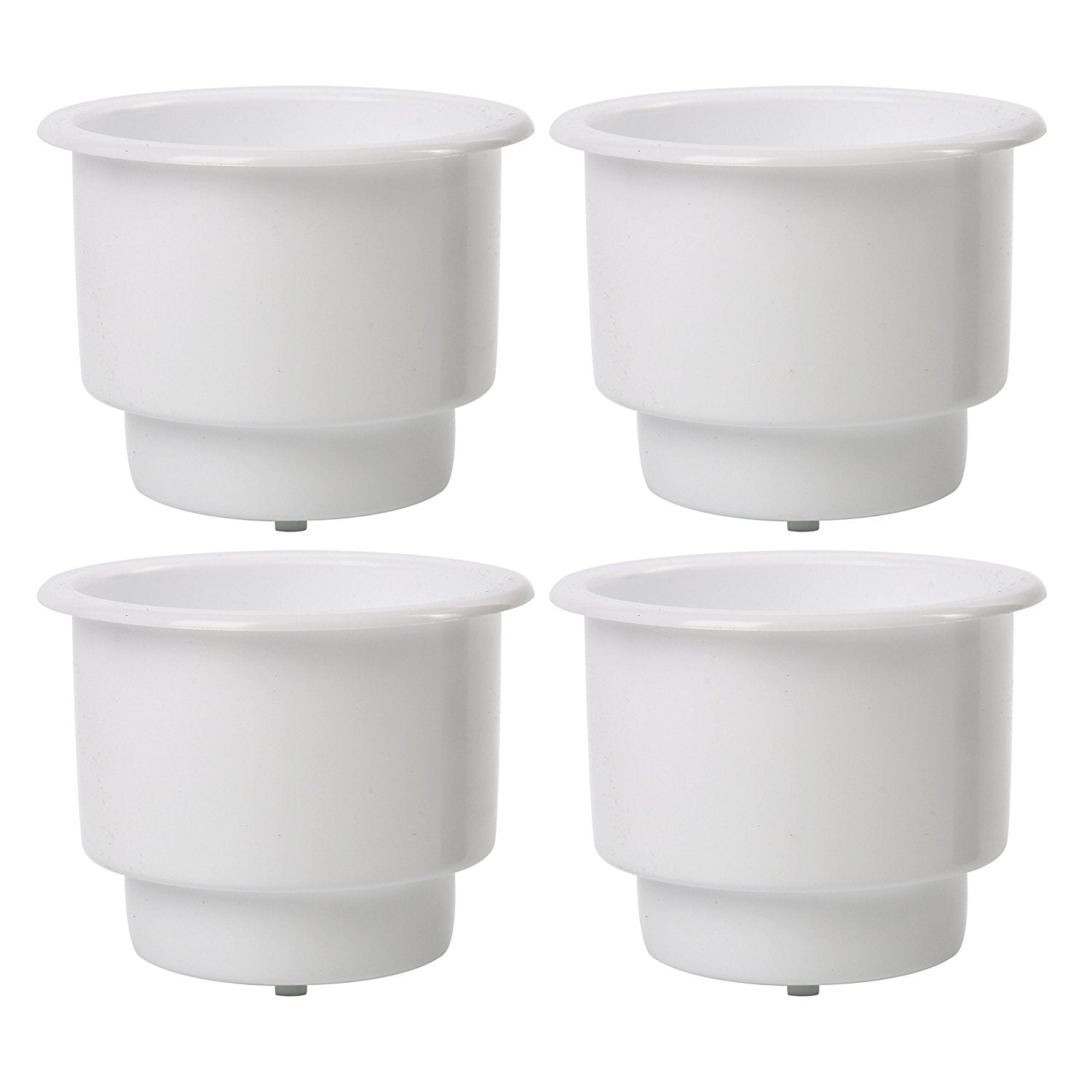 4Pcs White Plastic Cup Drink Can Holder with Drain