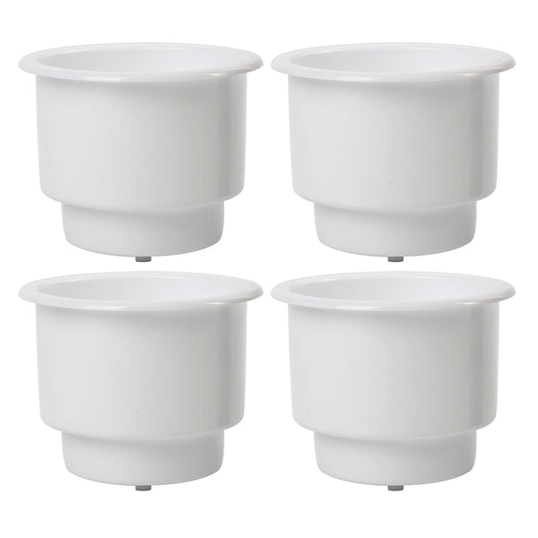 4Pcs White Plastic Cup Drink Can Holder with Drain