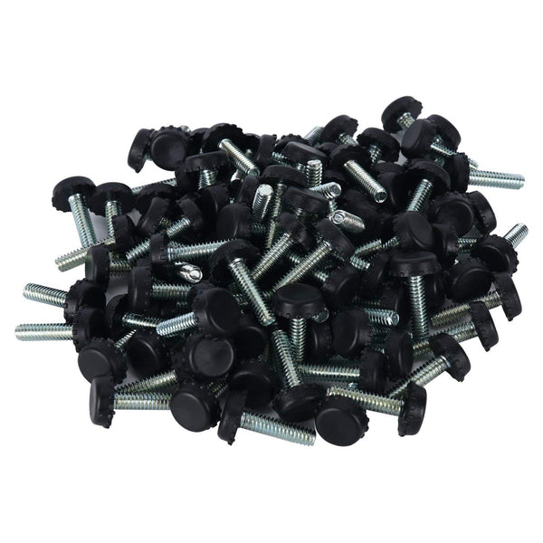 Homend Adjustable Furniture Foot Levelers - Black Glides - 100 count