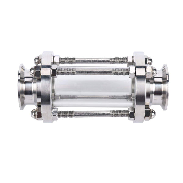 Homend 1.5" Sanitary Sight Glass In-Line Sight Glass with Clamp End, Flow Sanitary Straight Sight Glass Tri-clamp Stainless Steel SS316 (1.5" OD:50.5MM; ID:38.1MM)