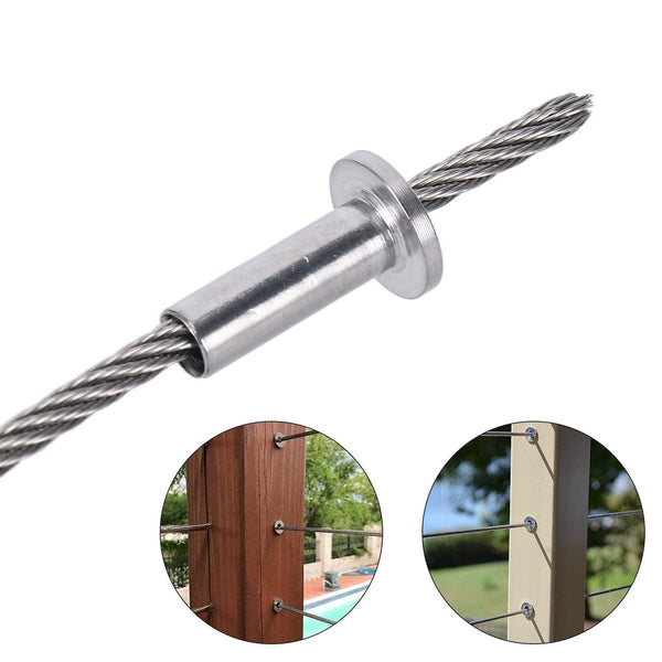 DasMarine 50PCS Stainless Steel Protector Sleeves for 1/8" Cable Railing, T316 Marine Grade