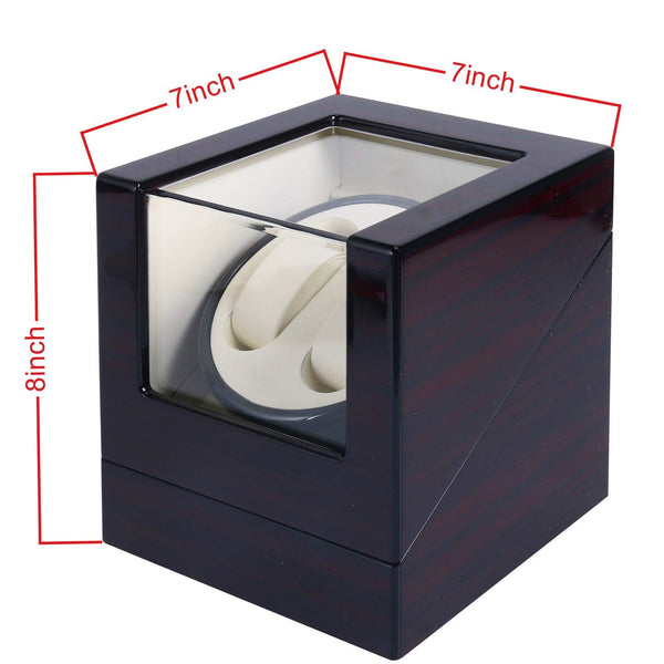 Homend Luxury 2 + 0 Dual Watch Winder for Automatic Watches, Self Winding Watch Rotator Box (Piano Paint + Tempered Glass)