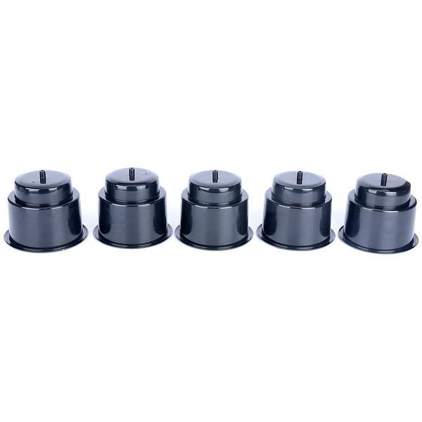 5Pcs Black Plastic Cup Drink Can Holder with Drain for Boat Car Marine Rv
