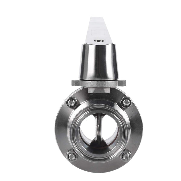 Homend 1.5" Sanitary Tri Clamp Butterfly Valve with Trigger Handle and EPDM Seal, Stainless Steel 304 (1.5" OD:50.5MM; ID:38.1MM)