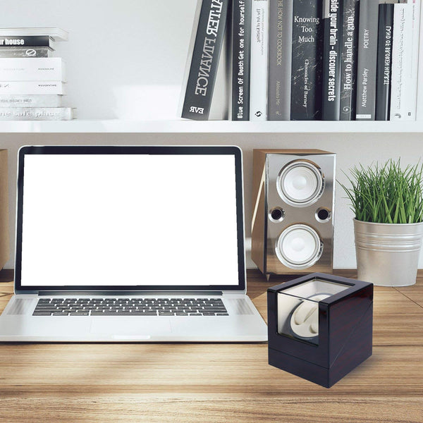 Homend Luxury 2 + 0 Dual Watch Winder for Automatic Watches, Self Winding Watch Rotator Box (Piano Paint + Tempered Glass)