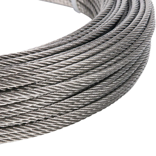 DasMarine Stainless Aircraft Steel Wire Rope Cable for Railing,Decking, DIY Balustrade, 1/8Inch,7x7,164Feet