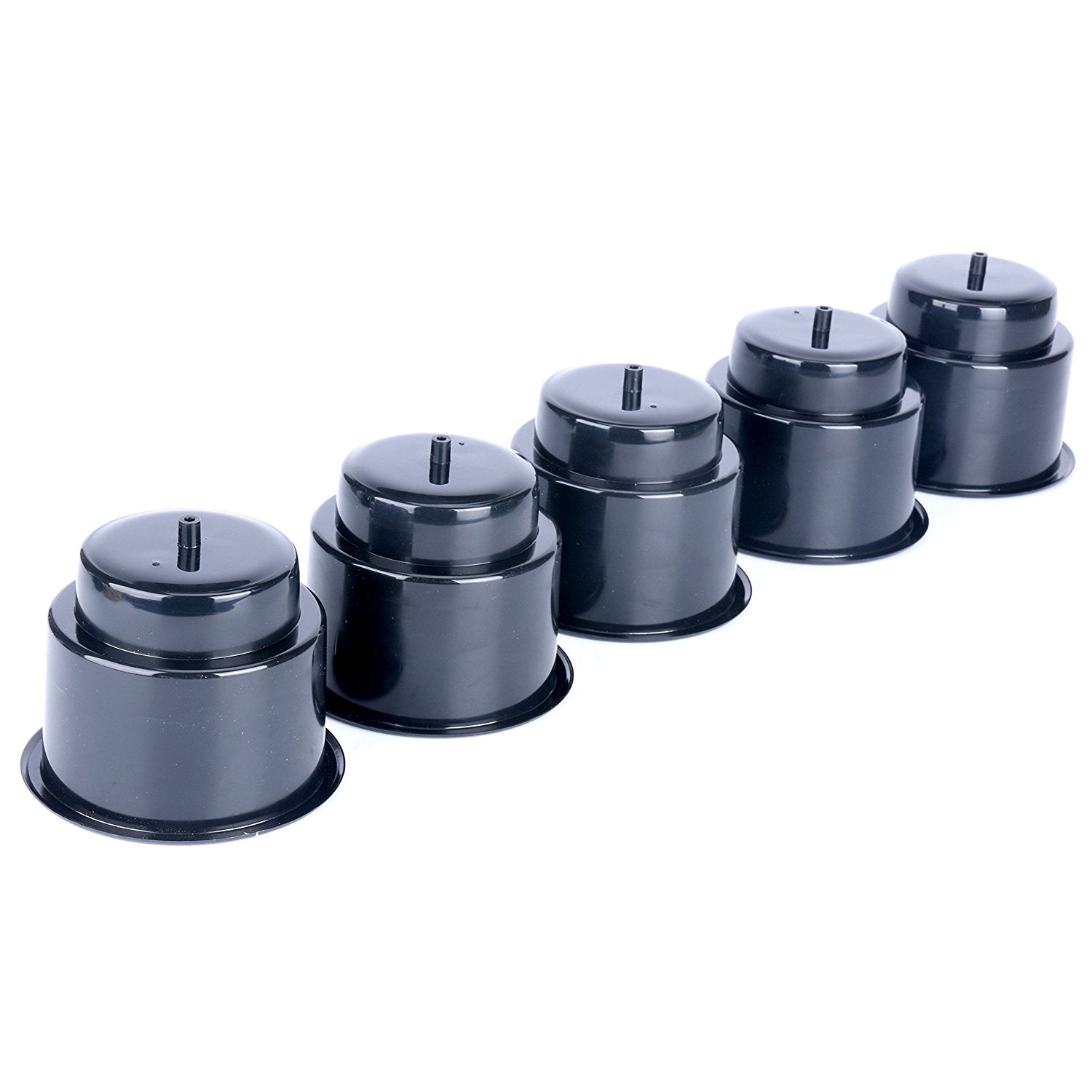 5Pcs Black Plastic Cup Drink Can Holder with Drain for Boat Car Marine Rv