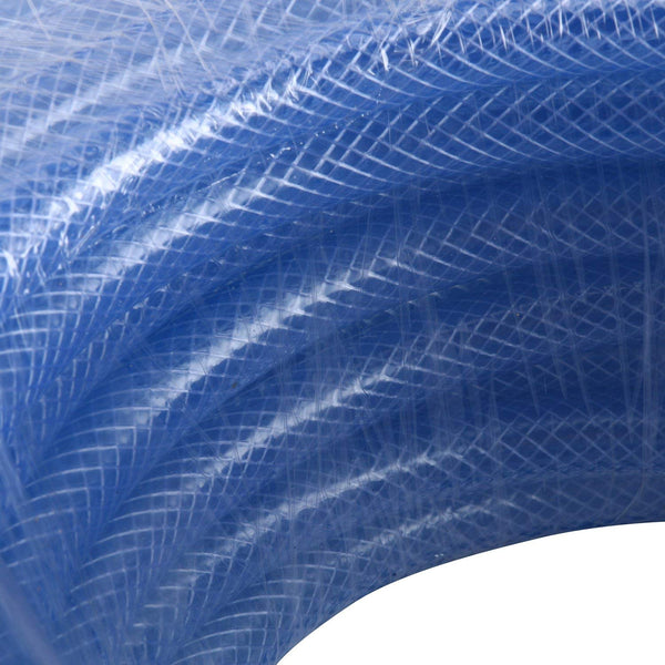 Homend 3/8" x 100' ID High Pressure Braided Clear Flexible Industrial PVC Tubing Heavy Duty UV Chemical Resistant Vinyl Hose Water (3/8" ID X 100FT)